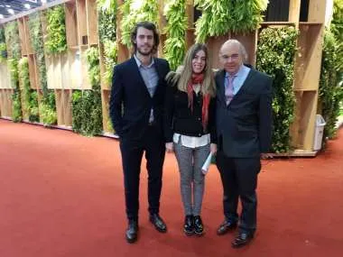 Foto: Abel y Verónica, acompañaron a su padre en la presentación