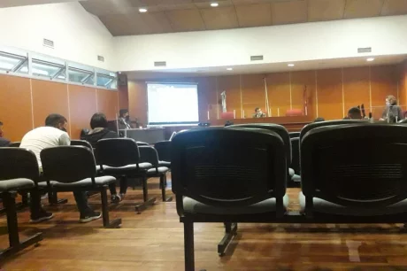 Audiencia en la Sala de Grandes Juicios. Imagen: Poder Judicial de Salta