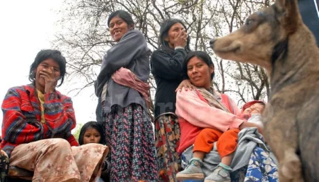 Mujeres originarias de una comunidad wichi en el norte de Salta. Archivo