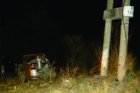 Estado en que quedó el vehículo en el accidente ocurrido en ruta provincial 26.