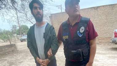 Momento en que fue detenido Javier Saavedra, en septiembre del año pasado.