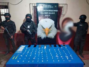 Droga decomisada en los allanamientos. Foto: Policía de Salta.