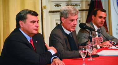 El fiscal Toranzos y los jueces Bavio, de Salta, y Zurueta, de Jujuy. (MPF)