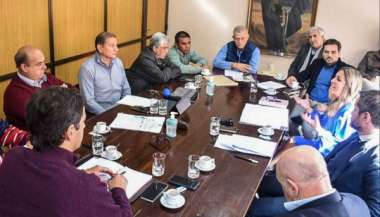 Senadores en la reunión que realizaron en junio pasado con la fiscal Sofía Cornejo.