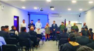 Los fiscales en la sede de la UFINAR. (Foto MPF)