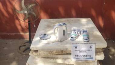 Parte de lo secuestrado en Embarcación.