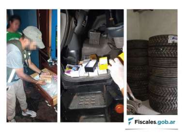 Imágenes de las requisas del contrabando. Foto: Fiscales Penales.
