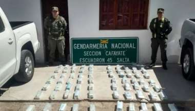 Droga secuestrada por Gendarmería en Cafayate. Archivo