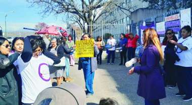 Los enfermeros se presentaron en Ciudad Judicial. Foto: Prensa ESU.