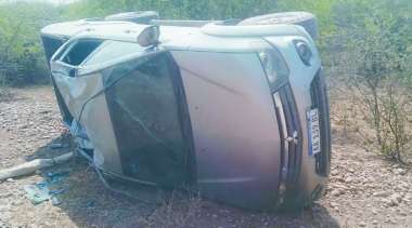 Así quedó la camioneta secuestrada. (Foto GNA)
