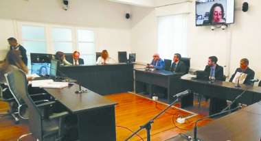 El Tribunal Oral Federal N°1 de Salta en la audiencia.  (Foto MPF)