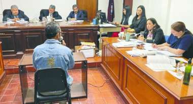 Uno de los testigos en la audiencia de ayer. (Foto MPF)