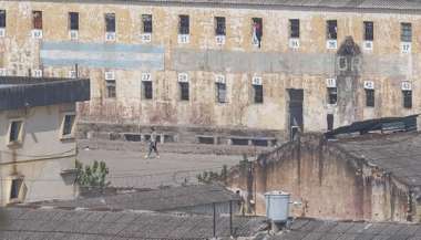Vista aérea de un sector del penal de Villa Las Rosas.