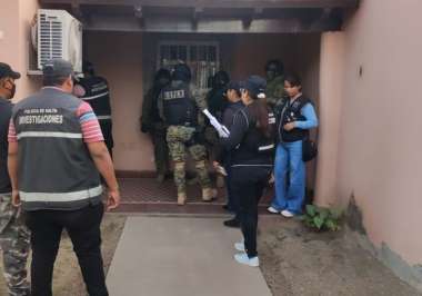 Se allanaron dos domicilios y se detuvo a dos hombres. (Foto MPF)