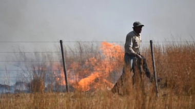 Registro de un incendio en Corrientes del 2022