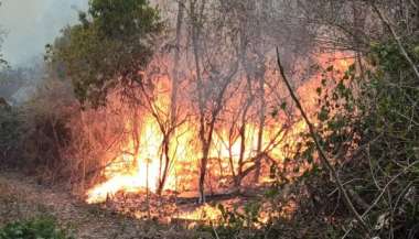 Hubo alarma en las serranías porque el fuego se acercó a los poblados.
