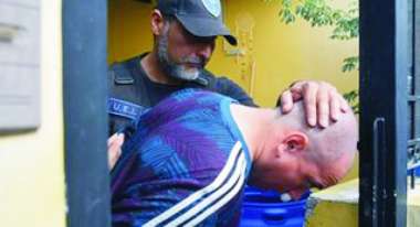 Matías Paz  al momento de ser detenido. (Foto MPF)