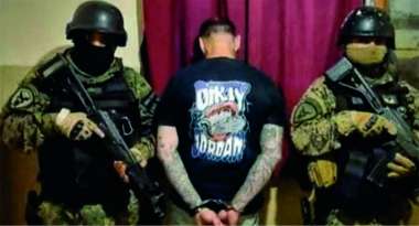 Palavecino cuando fue detenido por fuerzas de seguridad. (MPF)