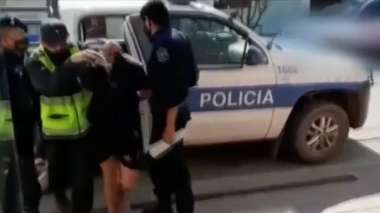 Gallardo al momento de ser detenido tras el femicidio.