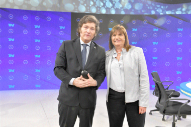 Bullrich junto a Milei. Foto: TN.