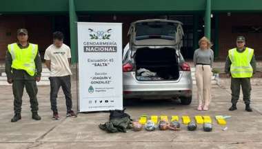 Los detenidos por Gendarmería Nacional.
