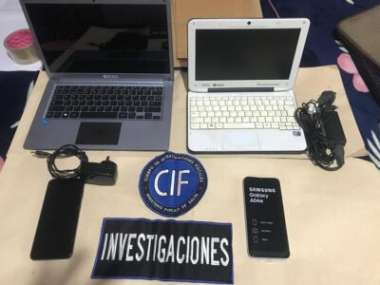 Los elementos secuestrados al condenado. (Foto MPF)