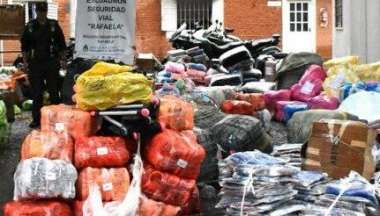 Parte de la mercadería que salió de Orán.
