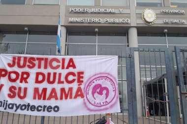 Manifestación durante el juicio penal
