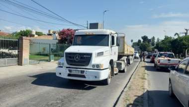 El camión fue interceptado frente a Parque La Vega.