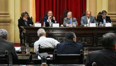 Los ministros y Marocco en el recinto.