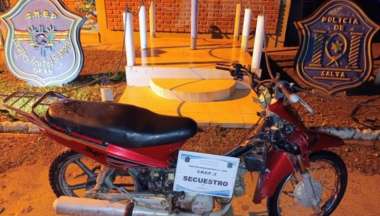 Una de las motos recuperadas por la Policía.