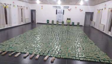 La Policía realizó un secuestro millonario de hojas de coca. Foto: Prensa de la Policía
