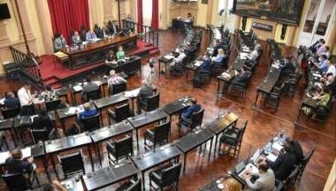 Marco de la sesión que realizaron los senadores el pasado jueves.
