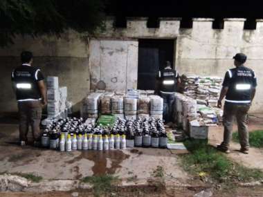 Los elementos secuestrados. Foto: Prensa Policía