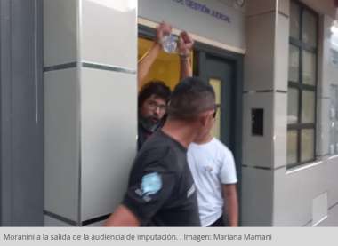 Moranini a la salida de la audiencia de imputación. . Imagen: Mariana Mamani