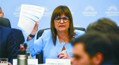 Patricia Bullrich en Diputados.