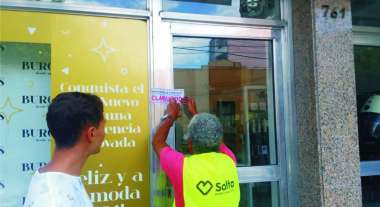 El local estaba habilitado para peluquería, spa y eventos con pileta.
