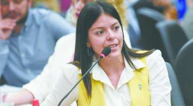 María Emilia Orozco, durante el plenario. (Foto prensa)