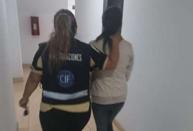 El momento de la detención de la mujer. Foto: Ministerio Publico Fiscal