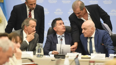Gabriel Bornoroni dio lectura al dictamen de Diputados en la madrugada del 24 de enero. Foto: C5N