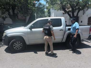 La camioneta sustraída de instalaciones municipales. (Foto MPF).