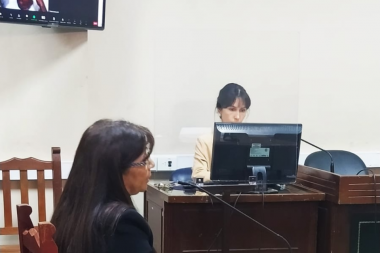 Evangelina Cuadri. En la pantalla, el represor que reconoció. 