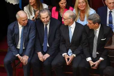 Los jueces de la Corte Suprema Lorenzetti, Maqueda, Rosenkrantz y Rosatti el 1 de marzo en el Congreso REUTERS/Agustín Marcarian