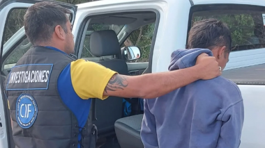 Jhujanny Barreto Falcón, alias “Chino”, en el momento en que fue arrestado tras el crimen de Vilte.