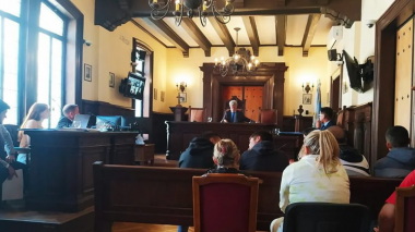 La audiencia de formalización de la imputación fue conducida por el juez Julio Bavio. Foto Fiscales