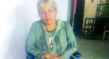 Inés Fernández, recuperándose tras el siniestro vial.