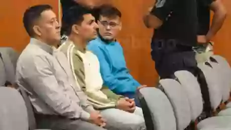 Galarza, Chejolán y Bubroski, los condenados, de izquierda a derecha. Javier Rueda