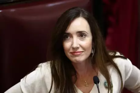 La vicepresidenta y titular del Senado, Victoria Villarruel (Reuters)